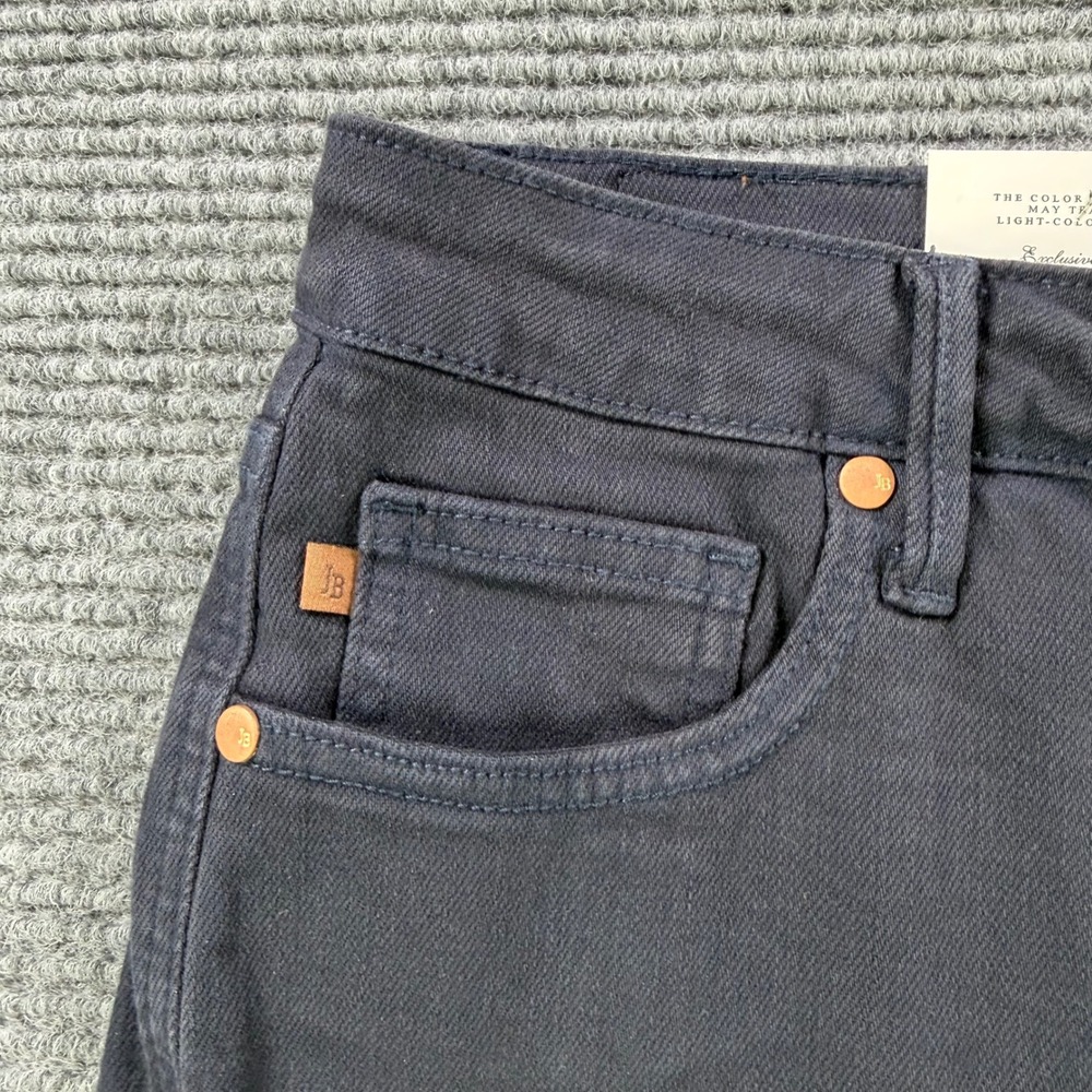 NEW Judy Blue Navy High Waist Tummy Control Denim Shorts Womens Large JB150270 - Picture 3 of 16